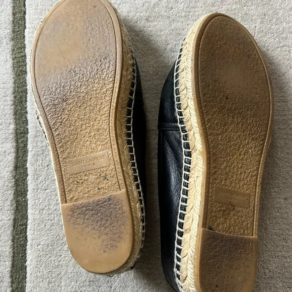 YSL Black Espadrille Flats - Picture 5 of 7